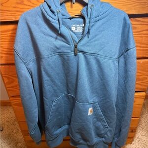 Carhartt Blue Quarter-Zip Hoodie